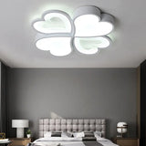 4 - Heart Ceiling Light: Romantic Led Mount For Hallway - White Acrylic & Metal / 16.5’