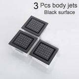 4 Inch Shower Body Nozzle Side Spray Massage Large Body Jet Bathroom Accessories 3 pcs black surface shower Faucet