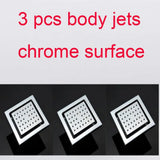 4 Inch Shower Body Nozzle Side Spray Massage Large Body Jet Bathroom Accessories 3 pcs chrome surface shower Faucet