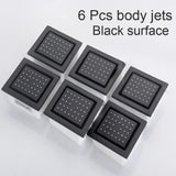 4 Inch Shower Body Nozzle Side Spray Massage Large Body Jet Bathroom Accessories 6 pcs black surface shower Faucet