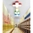18’/23.5’ Kids Symbol Shade Ceiling Light: Red/Yellow/Blue/Green Warm/White Light Yellow / 18’ White
