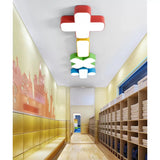 18’/23.5’ Kids Symbol Shade Ceiling Light: Red/Yellow/Blue/Green Warm/White Light Yellow / 18’ White
