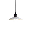 Scalloped Shade Pendant Ceiling Light - Modern Style 10’/12’ Width 1-Bulb Metal White / 10’