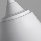 Scalloped Shade Pendant Ceiling Light - Modern Style 10’/12’ Width 1-Bulb Metal White