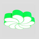 18’/22’ Petal Flush Mount Led Ceiling Lamp In Vibrant Colors And Brightness Settings –