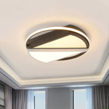 Modern Flushmount Led Ceiling Light In White - Ideal For Living Room