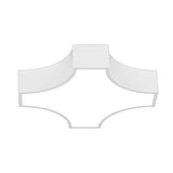 Modern Led Ceiling Lamp For Living Room - Metal & Acrylic Mount Light White / D