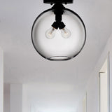 Modern 2-Head Flushmount Ceiling Lamp With Colorful Glass Shades - Global Mounted Light

Or

Global