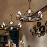 Vintage Brass Finish Metal Suspension Light Pendant For Bedroom Lighting