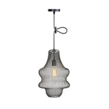 Industrial Black Mesh Cage Pendant Light - Modern Dining Room Hanging Lamp / D
