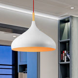 Dome Metallic Pendant Ceiling Lamp - Elegant 1 Head Hanging Light For Dining Room 12.5 Or 16.5 Width