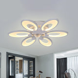 Modern Led Flush Mount Light For Dining Room With Acrylic Shade - 4/6/9 Lights Warm/White/Natural 6