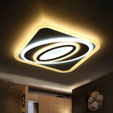 Contemporary Geometric Led Flush Mount Ceiling Light Fixture Warm/White Acrylic 8/19.5 Wide Ideal