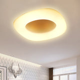 Modern Flush Ceiling Light: Circle/Square Acrylic Led Lamp For Porch And Bathroom