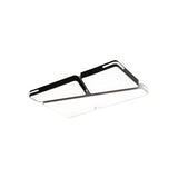 Modern White Flush Mounted Led Ceiling Light - Minimalistic Design 19.5/23.5 Width White/Warm