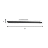 Minimalist Black Led Flush Ceiling Light - Wide Oblong Shape Multiple Size Options Corridor Mounted