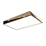 Stylish Split Design Led Flush Mount In Black And White With Warm/White Light For Living Room
