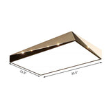 Stylish Split Design Led Flush Mount In Black And White With Warm/White Light For Living Room
