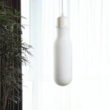 1-Light Simple White Dining Pendant With Cone/Globe/Cylinder Glass Design