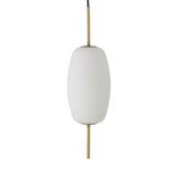 Modern White Glass Oval Pendant Light - 1 Ceiling Fixture For Dining Room 6/8/8.5 Wide
