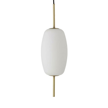 Modern White Glass Oval Pendant Light - 1 Ceiling Fixture For Dining Room 6/8/8.5 Wide