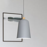 Modern Bell Pendant Lamp With Pink/Grey/Black Design For Dining Room Ceiling Lighting Grey