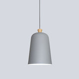 Modern Bell Pendant Lamp With Pink/Grey/Black Design For Dining Room Ceiling Lighting