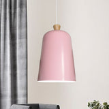 Modern Bell Pendant Lamp With Pink/Grey/Black Design For Dining Room Ceiling Lighting