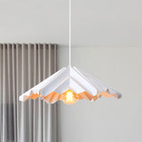 Modern White Pendant Lamp For Bedroom - Skirt-Shaped Iron Ceiling Light With 1 Head