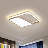 Modern Acrylic Led Box Ceiling Lamp In Warm/White Light - Remote Control Dimmable 16.5/19.5/23.5 W