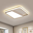Modern Acrylic Led Box Ceiling Lamp In Warm/White Light - Remote Control Dimmable