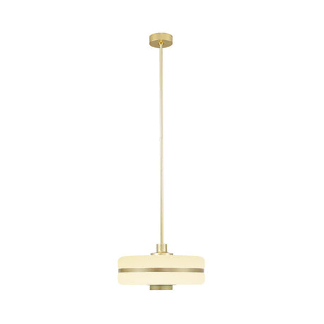 Postmodern White Glass Drum Pendant Light: Modern Ceiling Fixture For Bedroom