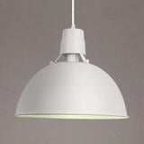 Industrial Dining Room Pendant Light 16/19.5 W 1-Light Dome Shade Black/White White / 16
