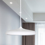 Modern Metal Pendant Light With White/Pink/Yellow Shade - 10/16 Diameter Warm/White Lighting