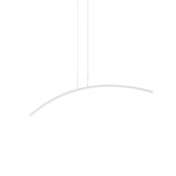 Contemporary Acrylic Led Arch Pendant Light In White - Stepless Dimming With Remote Control