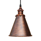 Industrial Style Black/Brass Cone Pendant Light For Dining Room
