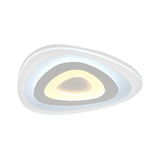 Contemporary Led Flush Mount Light - Wide Acrylic Shade Triangle Ceiling Lamp (16/20/24.5) In