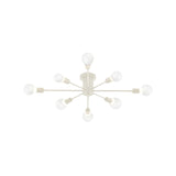 6/8 Head Retro Metal Ceiling Light Fixture - Semi Flush Mount Lighting For Bedroom In Black/White