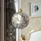 Contemporary Silver Shell Pendant Lamp For Dining Room - Sldined Globe Suspension Light