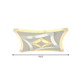 Flush Mount Led Ceiling Light - Super Thin & Simple Acrylic Design In Warm/White For Bedroom