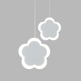 Contemporary Flower Acrylic Pendant Light - Led Ceiling Lamp In Warm/White