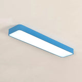 Candy Colored Led Ceiling Lamp For Baby And Kids Bedroom - Acrylic Linear Mount Blue