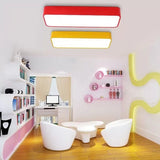 Candy Colored Led Ceiling Lamp For Baby And Kids Bedroom - Acrylic Linear Mount