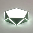 Diamond Acrylic Led Ceiling Lamp - Cafe Pentagon Macaron Style Green / 16’ White