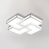 Contemporary Acrylic Led Flushmount For Adult Bedroom In White/Black