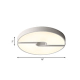 Modern Led Acrylic Flushmount Ceiling Light - White 16-23.5 Inch Width Options