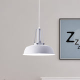 Nordic Stylish Metal Barn Shade Pendant Light - Black/Blue Living Room Ceiling Fixture
