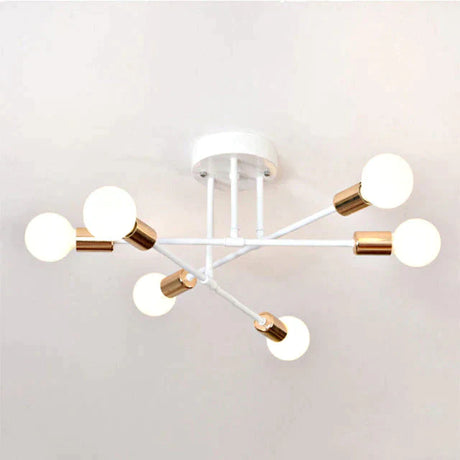 6/8 Head Led Industrial Iron Ceiling Light Living Room Lighting Nordic E27 Lamp
