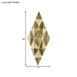 7 & 11 Rhombus Metal Sconce Light - Colonial Style Wall Mounted Fixture