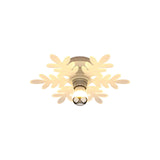 Nordic Acrylic Led Flush Mounted Lamp Olive Branch Semi Flushmount 1 Head White/Warm Light For